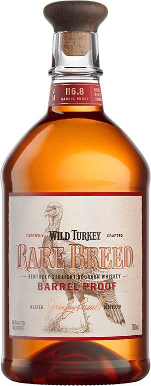 Wild Turkey Rare Breed Kentucky Barrel Proof Bourbon Whiskey 70cl 58.4% ABV £45.89 (Prime Exclusive) @ Amazon