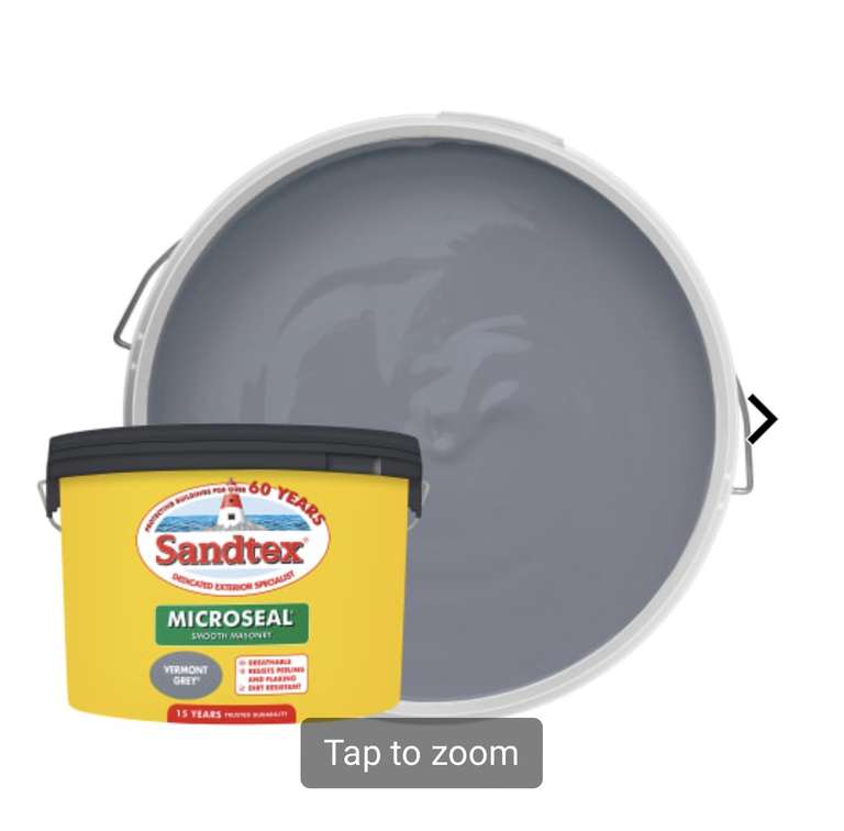 Sandtex Microseal Ultra Smooth Weatherproof Masonry 15 Year Exterior Wall Paint, 10L (5 Colour Options) £30 + Free Collection @ Wickes