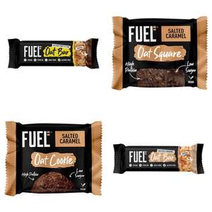 50% off Fuel 10K 16 x 45g Oat Bars (Golden Syrup or Caramel) & 12 x 50g Fuel 10K Oat Cookie or Oat square £8/£7.20 S&S with voucher