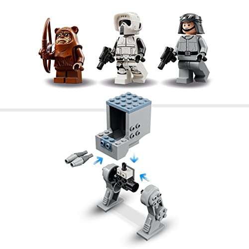 LEGO 75332 Star Wars AT-ST with Wicket the Ewok & Scout Trooper Minifigures