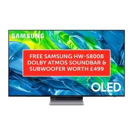 Samsung QE55S95B (S95b) 4K Ultra OLED TV with HW-S800B soundbar