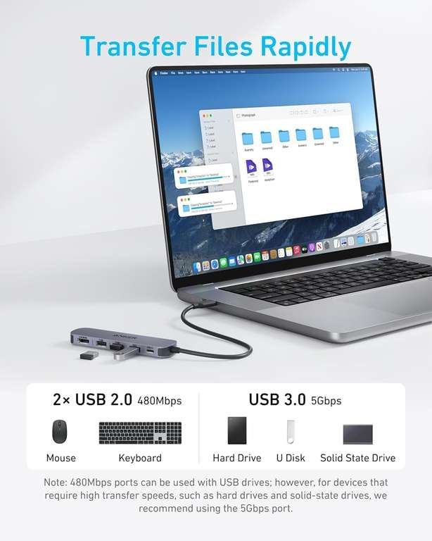 Anker USB-C Hub £9.98 at Amazon, 5-in-1 | Hotukdeals