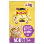 8kg £11.99 Go-Cat Adult Dry Cat Food Chicken and Duck 2 x 4 kg - £11.99 (Temporarily OOS) @ Amazon