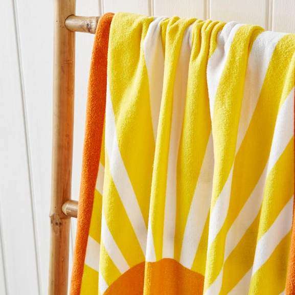 Printed Beach Towels - Watermelon / Sunshine / Flamingo / Cabana Stripe - Free Click & Collect