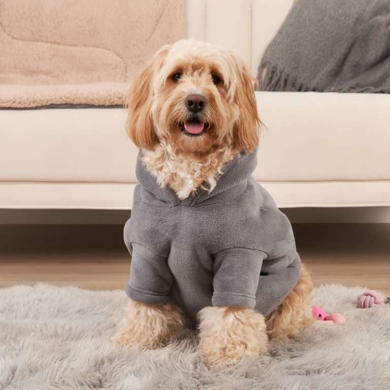 OHS Dog Hoodie Blanket - Charcoal or pink from £3 + delivery @ Online Home Shop