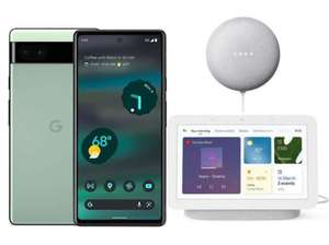 Google Pixel 6a 5G 128GB Mobile Phone + Nest Hub / Mini + 32GB Vodafone Data, £15p/m £59 Upfront £419 Total Over 24m @ Mobile Phones Direct