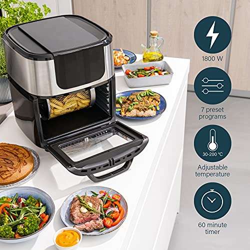 Princess 2-in-1 Air fryer Oven DeLuxe - 62.2% less energy use- 11 L capacity