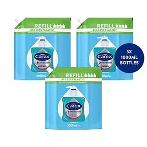 Carex 2 Hour Protection Antibacterial Original Hand Wash Refills - 3 x 1 Ltr - £9.90 (£9.41 with S&S) @ Amazon