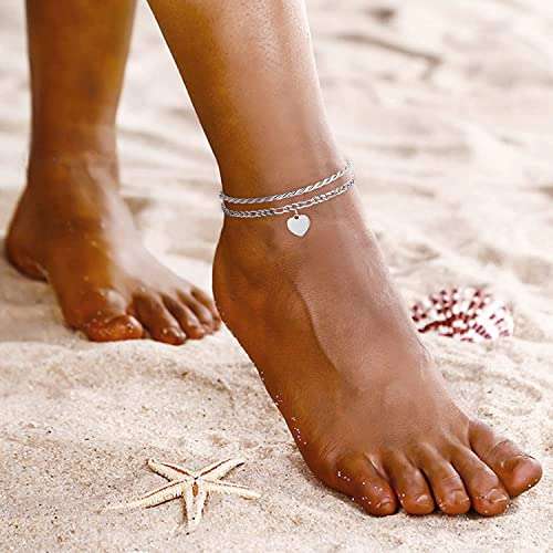 LOLIAS 2 Pcs Silver / Gold Ankle Bracelets with voucher - Sold by LoliasEU FBA