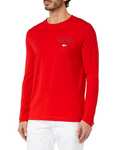 Tommy Hilfiger Men's L/S T-Shirts Size M of Fierce Red