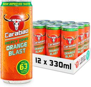 Carabao Energy Drink Orange Blast or Green Apple 12 x 330ml Cans - £5.69 (or £5.41 or less with Sub & Save) @ Amazon