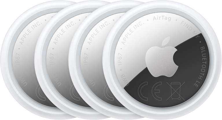 Apple AirTag 4 pack (2nd generation): Tracker for Keychain, Wallet and More With £10 Discount At Checkout