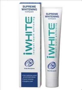 iWhite supreme whitening toothpaste 75ml C&C £1.50/Free on £15+