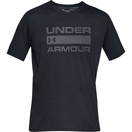 Under Armour Men UA TEAM ISSUE WORDMARK, T Shirt for Men with Graphic Design, Loose-Fit Sport and Fitness Clothing - Black