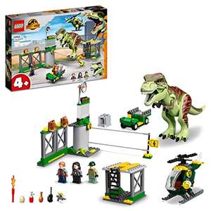 LEGO 76944 Jurassic World T. rex Dinosaur Breakout Toy with Airport, Helicopter and Buggy Car £30.39 @ Amazon