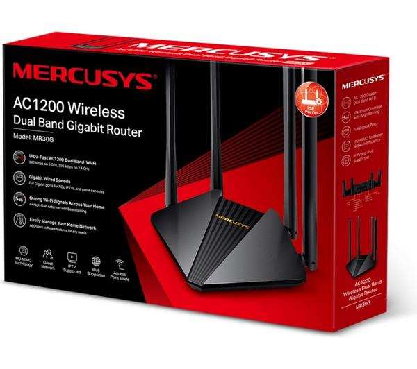 MERCUSYS MR30G WiFi Cable Router - AC 1200, Dual-band - Free C&C