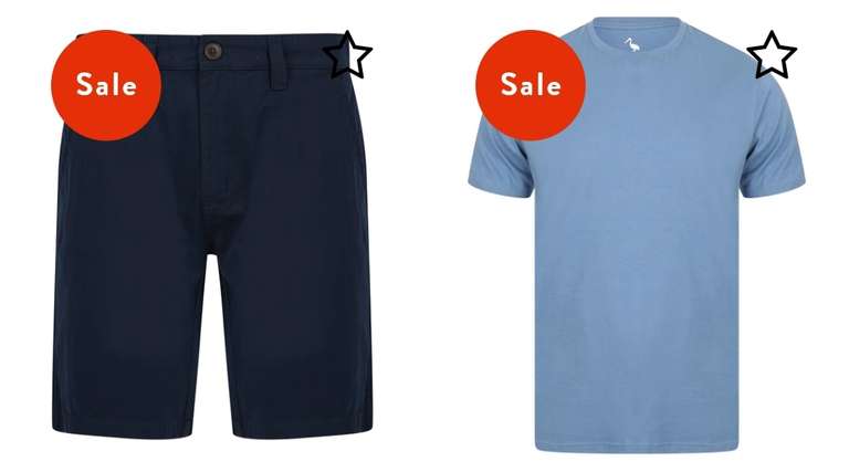 MEN'S SHORTS + T-SHIRT FOR £15.99 WITH CODE + £2.80 delivery @ Tokyo Laundry