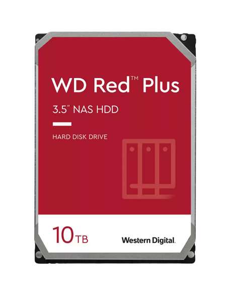 2X 10TB WD Red Plus NAS Hard Drive 3.5-Inch / 256MB Cache / SATA / 7200 RPM up to 215MB/s
