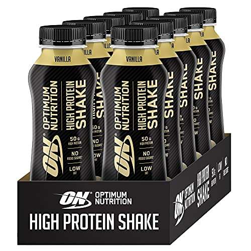 Optimum Nutrition 50g Protein Shake Bottles, 10 Shakes x 500 ml - £22.99 / £17.24 with 15% voucher / Subscribe & Save @ Amazon
