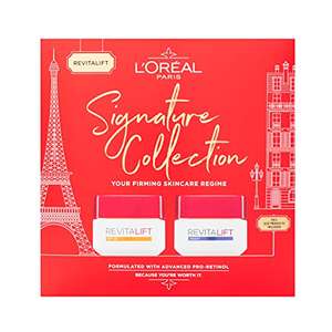 L'Oreal Paris Revitalift Signature Collection SPF Day Cream + Night Cream Skincare Anti Wrinkle Gift Set For Her £12.50 + £4.49 NP @ Amazon