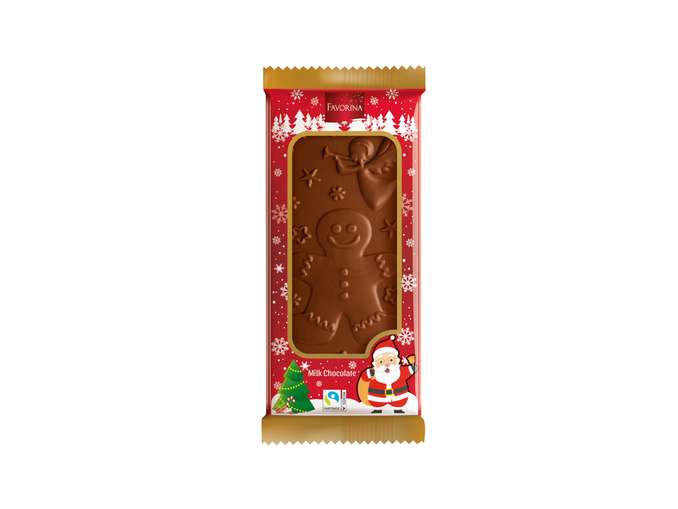 Favorina 100g Christmas Chocolate Bar - Buy One Get One free 69p @ LIDL