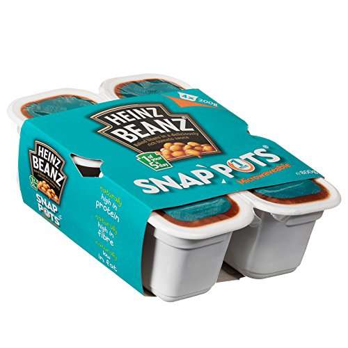 Heinz Baked Beanz Snap Pots, 200 g (Pack of 4) - £2.49 (Or £2.12 with Sub & Save + 10% voucher) @ Amazon
