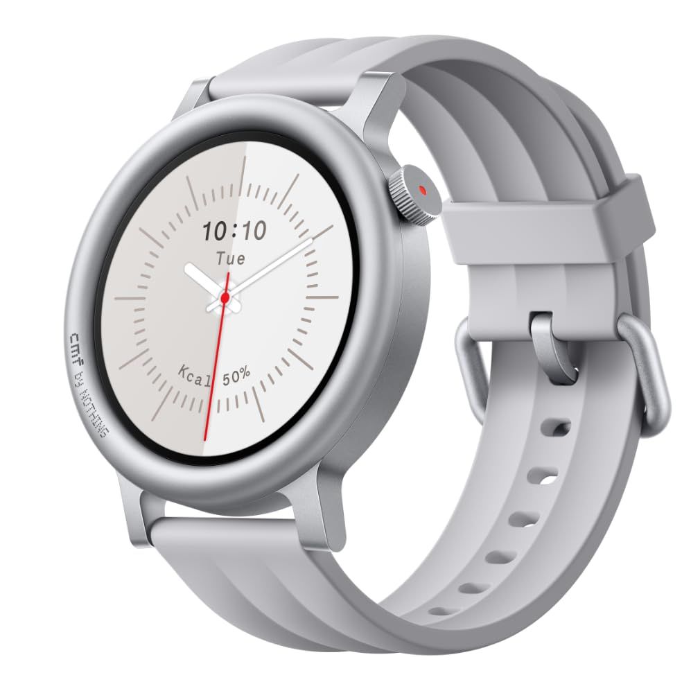 CMF by Nothing Watch 3 Pro Smartwatch with 1.43’ AMOLED Display, 13 days Battery Life (Silver)