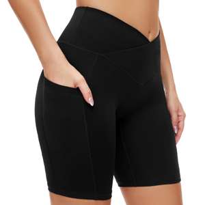 SIMIYA Women's Cycling Shorts High Waisted Gym Shorts - Sold by YIXINEU FBA - with voucher