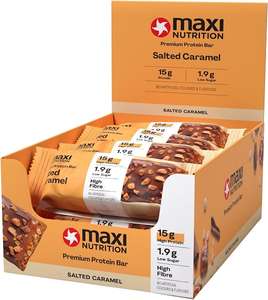 Maxi Nutrition Premium Protein Bar Salted Caramel 12 x 45g BB 22/02/2024