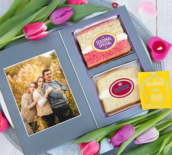 Personalised Card + 2 Cake Slices - Gluten Free & Vegan Options £5.99 free delivery (Mother’s Day options also) @ GoGroupie / sponge.co.uk