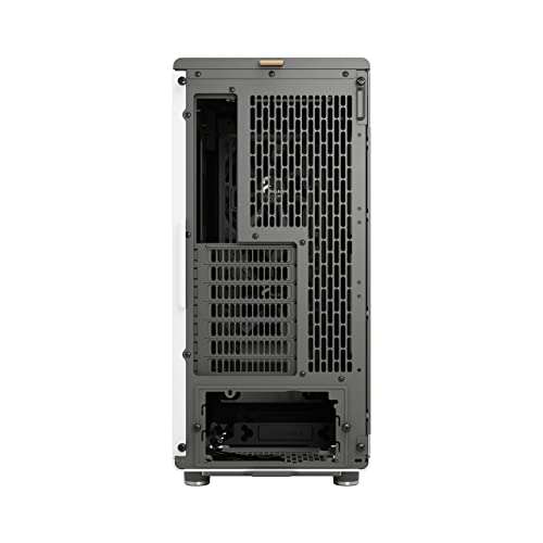Fractal Design North Chalk White - Wood Oak Front - Mesh Side Panels - Two 140mm Aspect - ATX Airflow Mid Tower PC Gaming Case