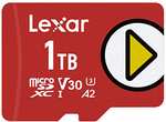 Lexar PLAY 1TB microSDXC UHS-I-Card (V30, U3, A2) £106.04 via Amazon US on Amazon