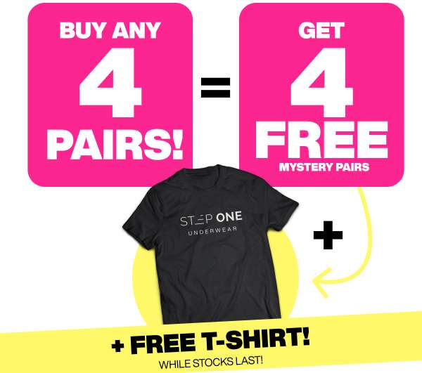 Buy Any 4 Briefs & Get 4 Free + Free T Shirt