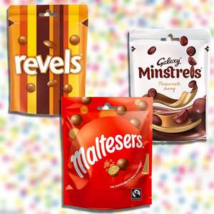 36 x Chocolate Party Packs Revels, Maltesers & Galaxy Minstrels (Total 4Kg) - £30 BBE 24/07/22 £30 @ Yankee Bundles