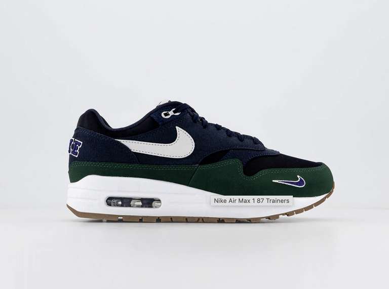 Nike Air Max 1 87 Obsidian White Navy Green - £50 + £4.99 delivery at Offspring (UK Mainland)