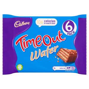 Cadbury Timeout Wafer Chocolate Biscuit 6 Pack 121.2g - Clubcard Price