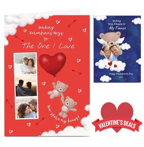 Personalised Standard-Size (A5) Valentine’s Day Photo Card + Free Delivery - W/Code
