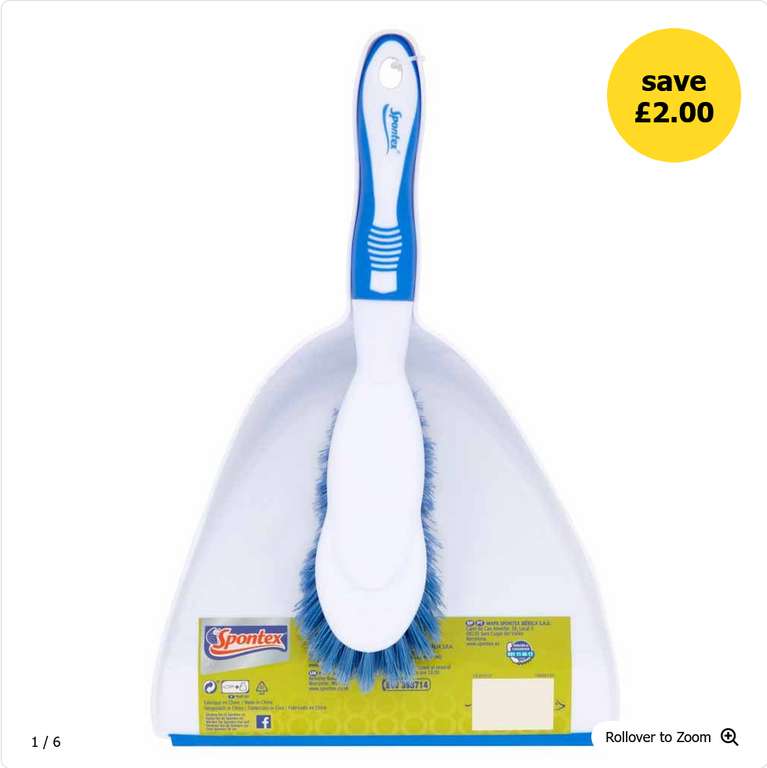 Spontex Dustpan and Brush Set - £3.00 + Free Click & Collect @ Wilko