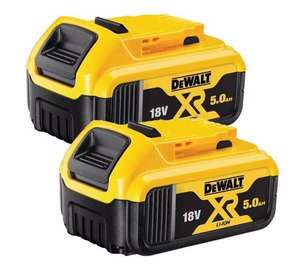 2 x Dewalt DCB184 18v XR 5ah Battery with LED Indicator - W/Code | Sold by FFX (UK Mainland)