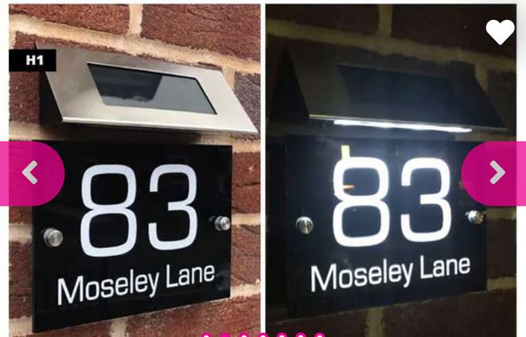 Personalised House Sign & Solar Light, Sold By Decomatters