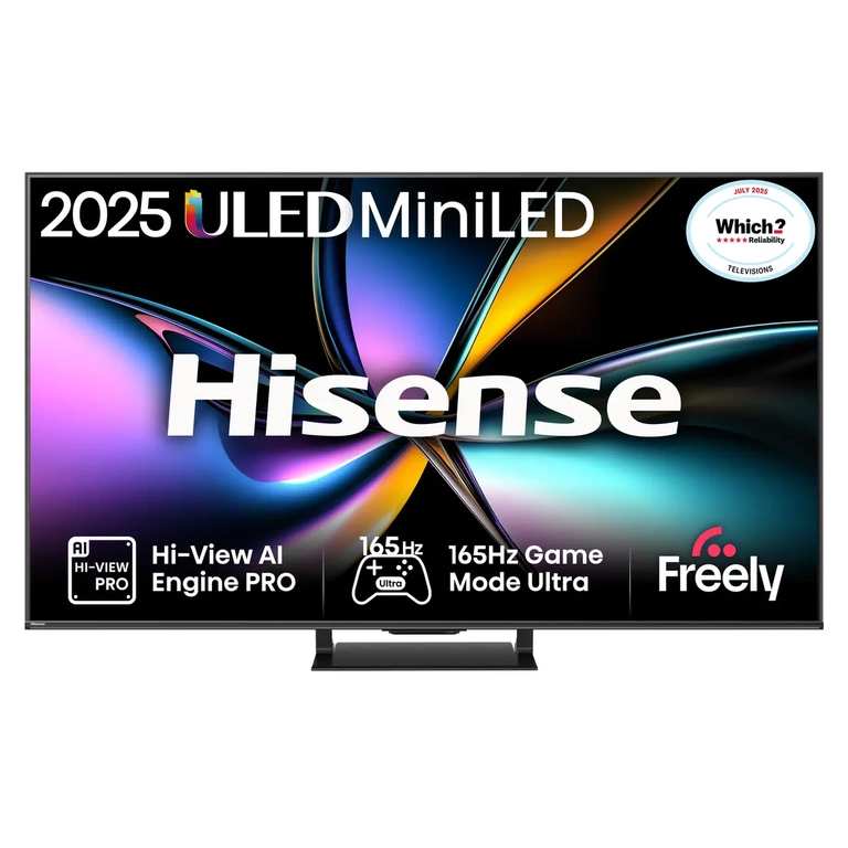 Hisense 55"U7Q Pro Mini LED 4K HDR Smart VIDAA OS TV-55U7QTUK Pro - w/Coupon