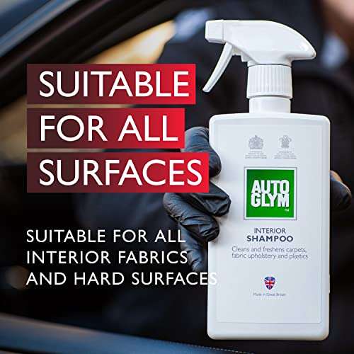 Autoglym Interior Shampoo, 500ml - Car Interior Shampoo That Cleans and Freshens Carpets, Fabrics, Upholstery and Plastics