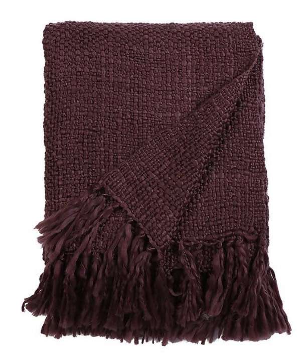 Country Living Boucle Throw - 130x150cm - Grape £1.61 with free click and collect from Homebase