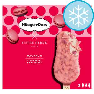 Haagen Dazs Macaron Strawberry Raspberry Ice Cream 3 X 80Ml £2.5 (Clubcard Price) @ Tesco