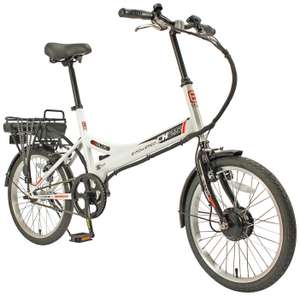 Eplus CH25 20" Wheel Size Unisex Electric Bike - White, 24V - Free C&C