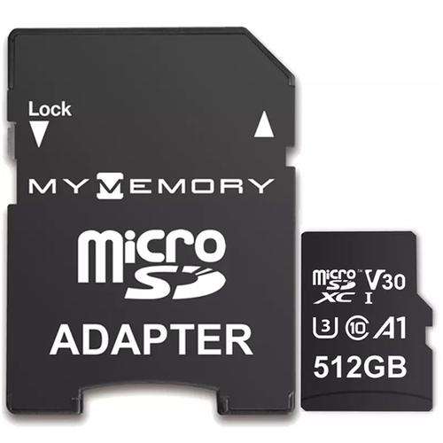 MyMemory 512GB V30 PRO Micro SD Card (SDXC) 4K A1 UHS-1 U3 + Adapter - 100MB/s - £36.99 @ MyMemory
