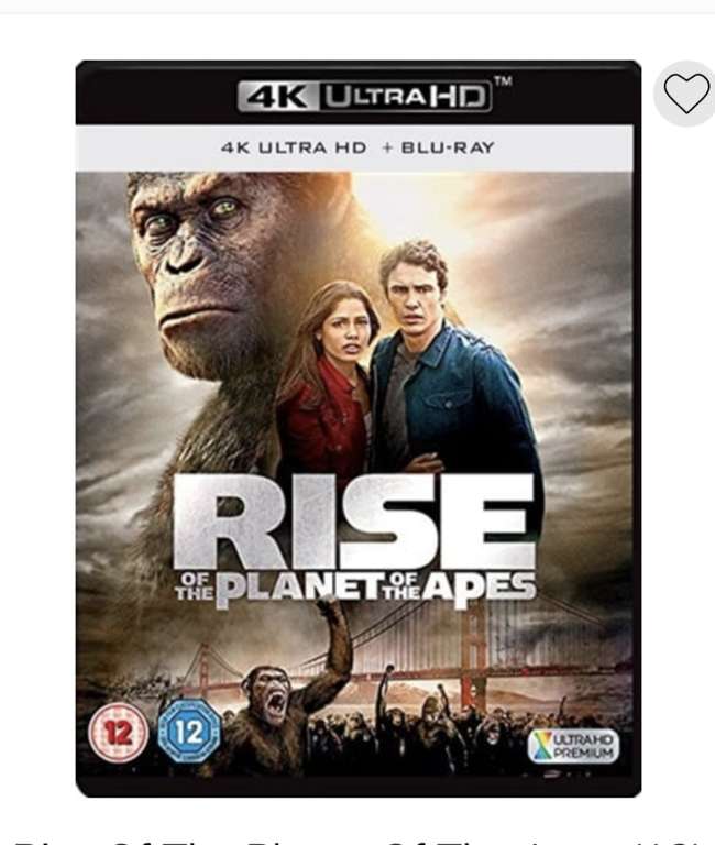 Rise Of The Planet Of The Apes (12) 2011 4K UHD+BR (used) free C&C