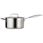 Le Creuset 3-Ply Stainless Steel Saucepan with Lid, 16 x 9.5 cm