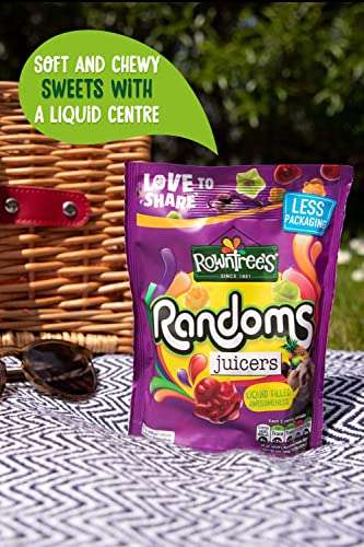 Rowntree's Randoms Juicers Sweets Sharing Bags, 9 x 140g (£7.33 w/ 10% S&S)