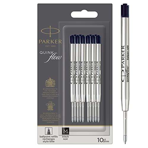 Parker Ballpoint Pen Refills | Medium Point | Black QUINKflow Ink | 10 Count £13.54 S&S